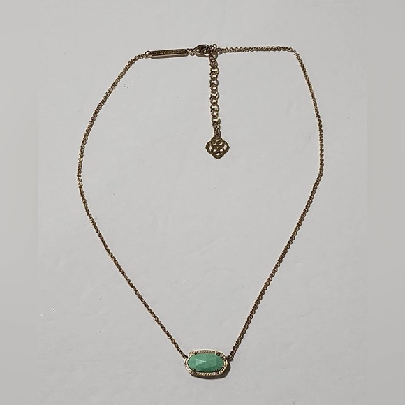 Kendra scott‎ Elisa Gold and turquoise? necklace - Picture 3 of 7